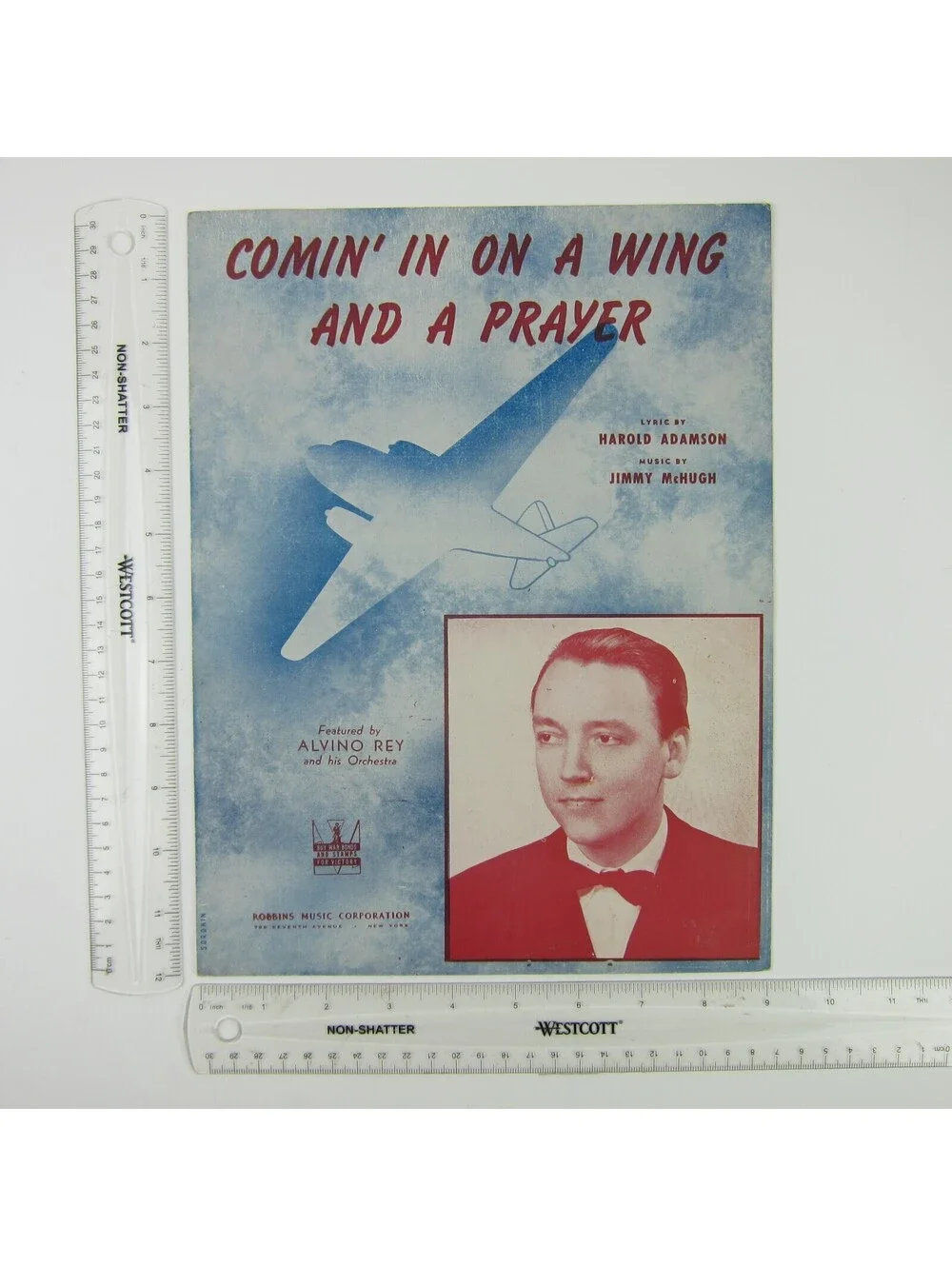 Sheet Music Comin in on a Wing and a Prayer Alvino Rey Jimmy McHugh Vintage 1943